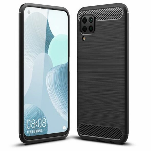 Techsuit Husa pentru Huawei P40 Lite - Techsuit Carbon Silicone - Black 5949419061897 έως 12 άτοκες Δόσεις