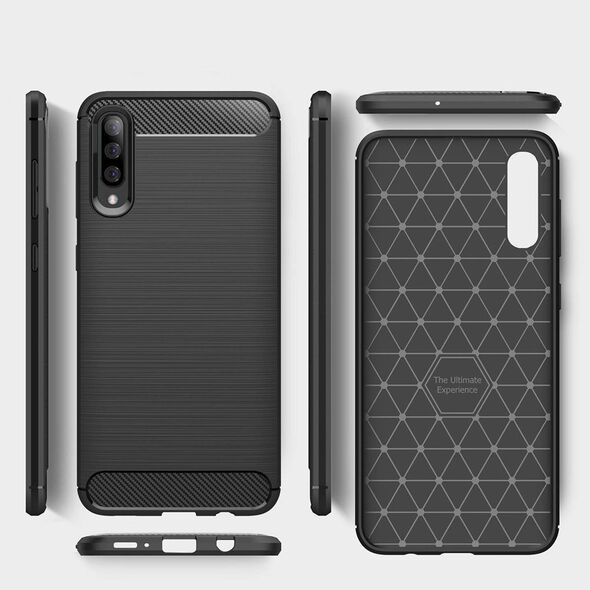 Techsuit Husa pentru Samsung Galaxy A30s / A50 / A50s - Techsuit Carbon Silicone - Black 5949419062245 έως 12 άτοκες Δόσεις