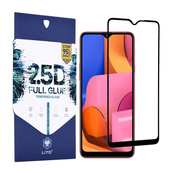 Lito Folie pentru Samsung Galaxy A20s - Lito 2.5D FullGlue Glass - Black 5949419058538 έως 12 άτοκες Δόσεις