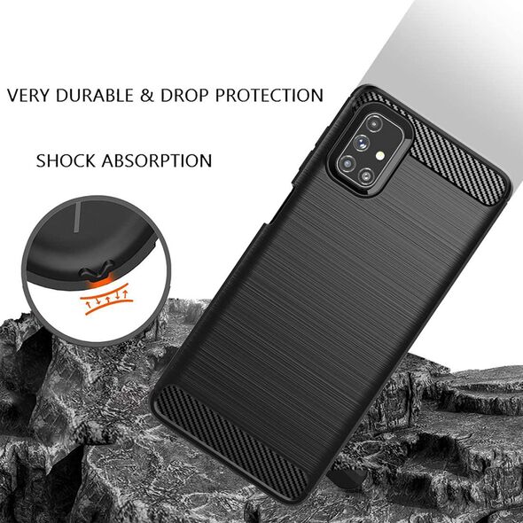 Techsuit Husa pentru Samsung Galaxy M51 - Techsuit Carbon Silicone - Black 5949419055186 έως 12 άτοκες Δόσεις