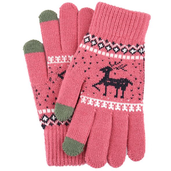 Techsuit Manusi Touchscreen - Techsuit Raindeer Woolen (ST0002) - Dark Pink 5949419058361 έως 12 άτοκες Δόσεις