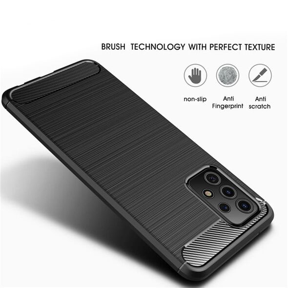 Techsuit Husa pentru Samsung Galaxy A52 4G / A52 5G / A52s 5G - Techsuit Carbon Silicone - Black 5949419056077 έως 12 άτοκες Δόσεις
