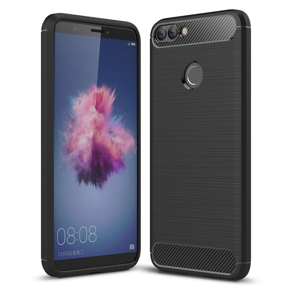 Techsuit Husa pentru Huawei P Smart - Techsuit Carbon Silicone - Black 5949419058460 έως 12 άτοκες Δόσεις