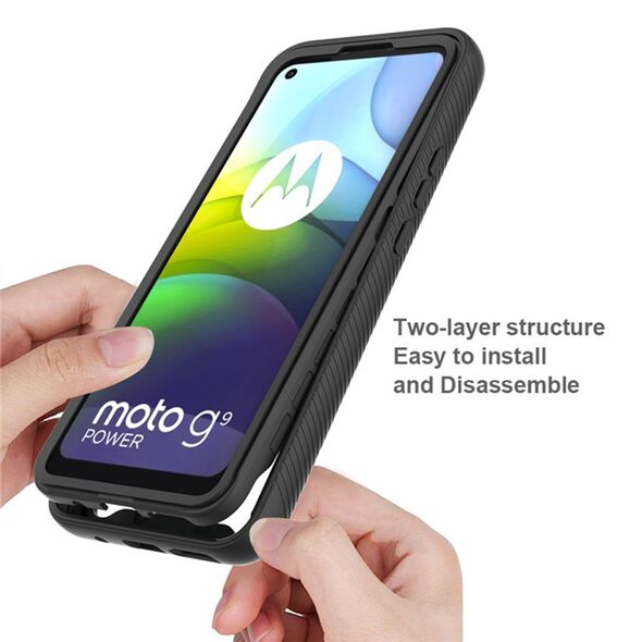 Techsuit Husa pentru Motorola Moto G9 Power + Folie - Techsuit Defense360 Pro - Black 5949419044289 έως 12 άτοκες Δόσεις