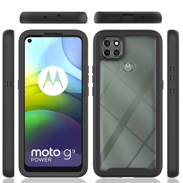 Techsuit Husa pentru Motorola Moto G9 Power + Folie - Techsuit Defense360 Pro - Black 5949419044289 έως 12 άτοκες Δόσεις