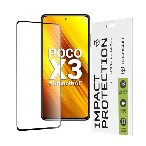 Techsuit Folie pentru Xiaomi Poco X3 / Poco X3 NFC / Poco X3 Pro - Techsuit 111D Full Cover / Full Glue Glass - Black 5949419035171 έως 12 άτοκες Δόσεις