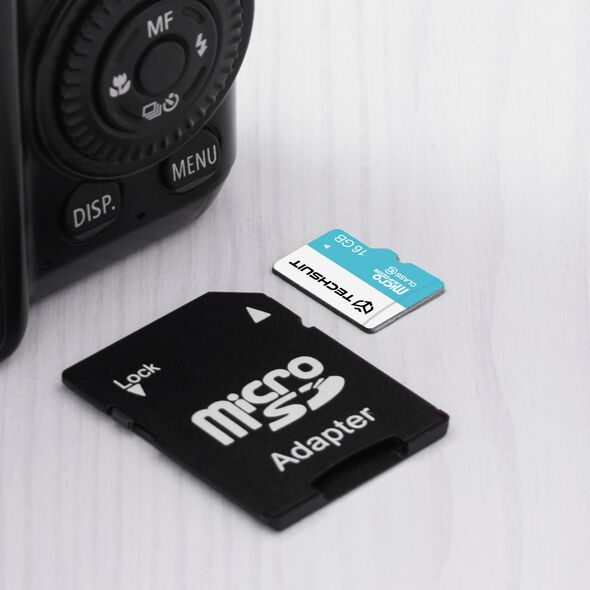 Techsuit Card de Memorie MicroSDHC 16GB + Adaptor - Techsuit - Black 5949419033719 έως 12 άτοκες Δόσεις