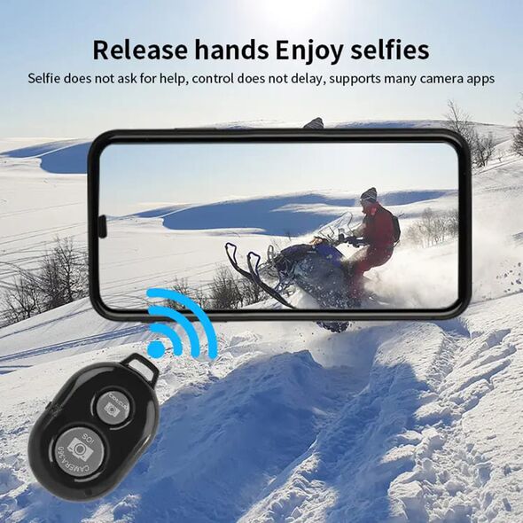 Techsuit Telecomanda Selfie Stick - Techsuit Bluetooth Control (RMC-01) - Black 5949419030596 έως 12 άτοκες Δόσεις