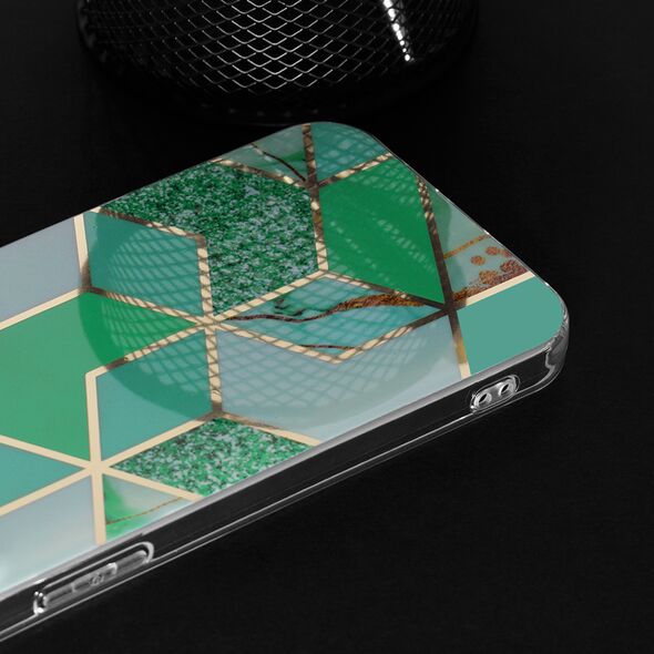 Techsuit Husa pentru iPhone 13 - Techsuit Marble Series - Green Hex 5949419022546 έως 12 άτοκες Δόσεις