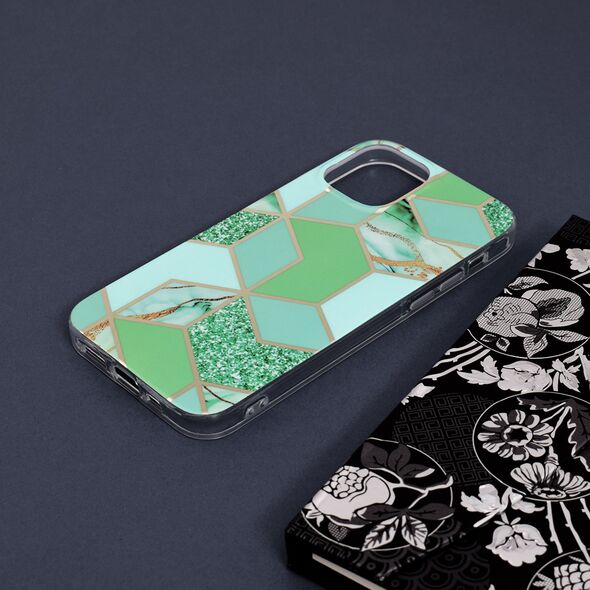 Techsuit Husa pentru iPhone 12 / 12 Pro - Techsuit Marble Series - Green Hex 5949419022485 έως 12 άτοκες Δόσεις