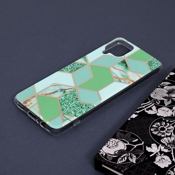 Techsuit Husa pentru Samsung Galaxy A12 / A12 Nacho - Techsuit Marble Series - Green Hex 5949419021914 έως 12 άτοκες Δόσεις