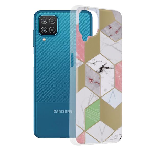 Techsuit Husa pentru Samsung Galaxy A12 / A12 Nacho - Techsuit Marble Series - Purple Hex 5949419021938 έως 12 άτοκες Δόσεις