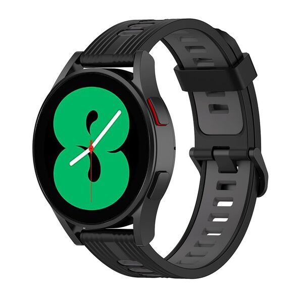 Techsuit Curea pentru Samsung Galaxy Watch 4, Galaxy Watch Active (40/ 44 mm), Huawei Watch GT / GT 2 / GT 3 (42 mm) - Techsuit Watchband 20mm (W002) - Black 5949419024823 έως 12 άτοκες Δόσεις