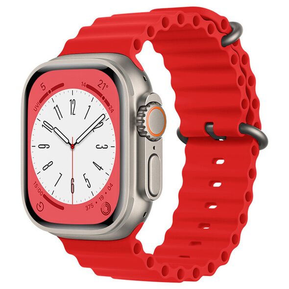 Techsuit Curea pentru Apple Watch 1/2/3/4/5/6/7/8/SE/SE 2/Ultra (42/44/45/49mm) - Techsuit Watchband (W038) - Red 5949419015395 έως 12 άτοκες Δόσεις