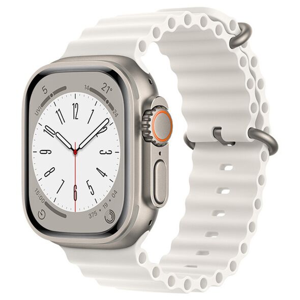 Techsuit Curea pentru Apple Watch 1/2/3/4/5/6/7/8/SE/SE 2 (38/40/41mm) - Techsuit Watchband (W038) - White 5949419015425 έως 12 άτοκες Δόσεις