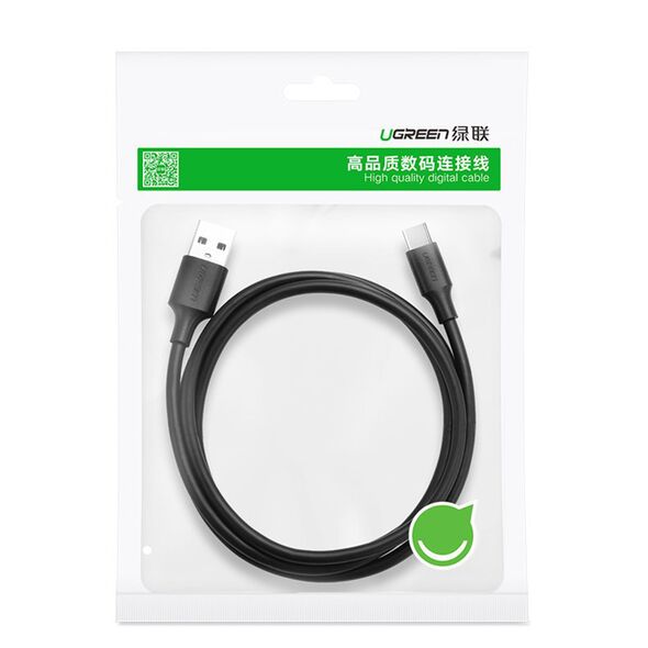 Ugreen Cablu de Date USB la Type-C 1.5m - Ugreen Nickel Plating (60117) - Black 6957303861170 έως 12 άτοκες Δόσεις