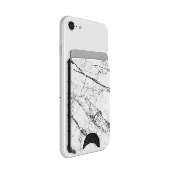 Popsockets Portofel pentru telefon - PopSockets PopWallet - White Marble 0842978138053 έως 12 άτοκες Δόσεις