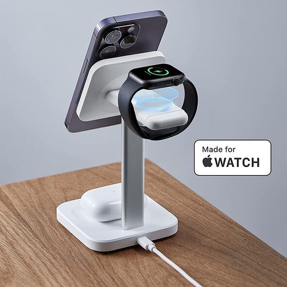 ESR ESR - Charging Station 3in1 HaloLock - for iPhone, AirPods and Apple Watch, with Detachable Watch Charger Set - White 4894240133019 έως 12 άτοκες Δόσεις