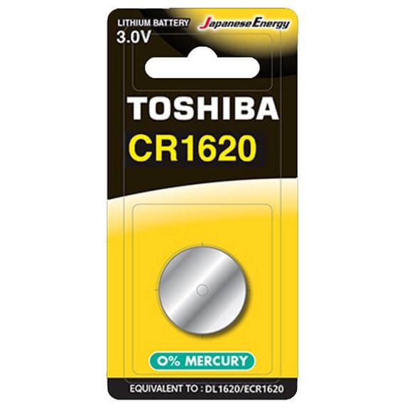 TOSHIBA CR1620 3V 78mAh ΜΠΑΤΑΡΙΑ ΛΙΘΙΟΥ Καρτέλα 1 τεμ TO-CR1620-B1 45540 έως 12 άτοκες Δόσεις