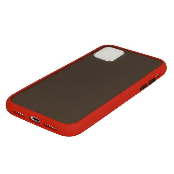 APPLE iPhone 12 Pro Max - ΘΗΚΗ ΣΙΛΙΚΟΝΗΣ VENNUS COLOR BUTTOΝ BUMPER RED MA41125S-R8 9885 έως 12 άτοκες Δόσεις