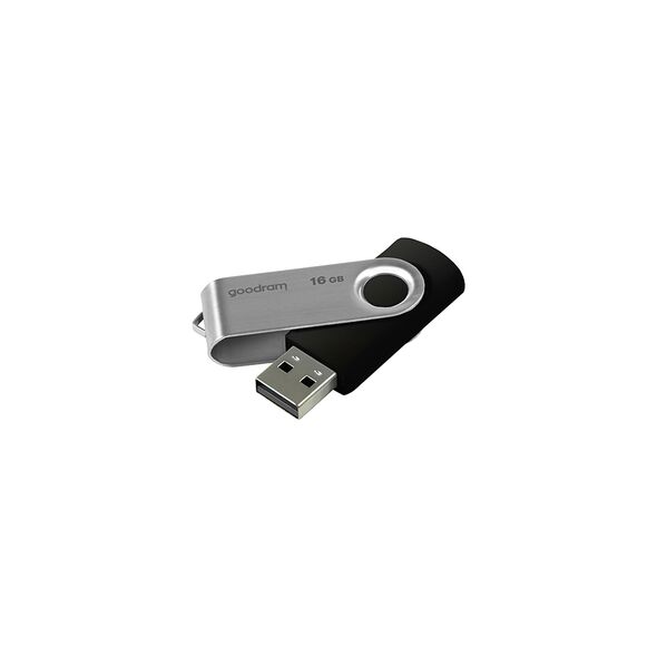GOODRAM USB STICK 2.0 16GB BLACK / SILVER GR-UTS2-16GB 6094 έως 12 άτοκες Δόσεις