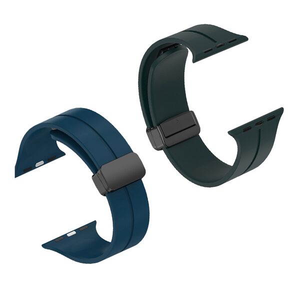 Techsuit Curea pentru Apple Watch 1/2/3/4/5/6/7/8/SE/SE 2/Ultra (42/44/45/49mm) - Techsuit Watchband (W011) - Blue 5949419063433 έως 12 άτοκες Δόσεις