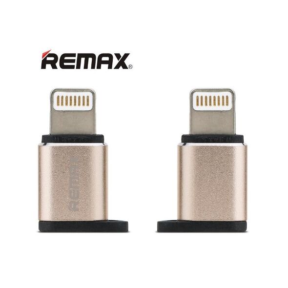 REMAX VISUAL ADAPTOR από microUSB σε LIGHTNING, ΧΡΥΣΟ RA-USB2-GD 3250 έως 12 άτοκες Δόσεις