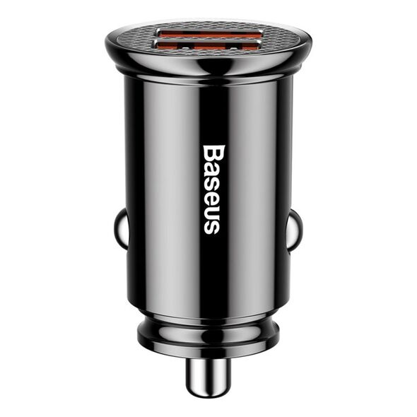 Baseus Incarcator Auto 2x USB 5A, QC 3.0 - Baseus Circular (CCALL-YD01) - Black 6953156286511 έως 12 άτοκες Δόσεις