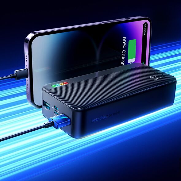 JoyRoom JoyRoom - Power Bank Dazzling Series (JR-T018) - 2x USB, Type-C, Micro-USB, with LED for Battery Check, 12W, 30000mAh - Black 6956116728007 έως 12 άτοκες Δόσεις