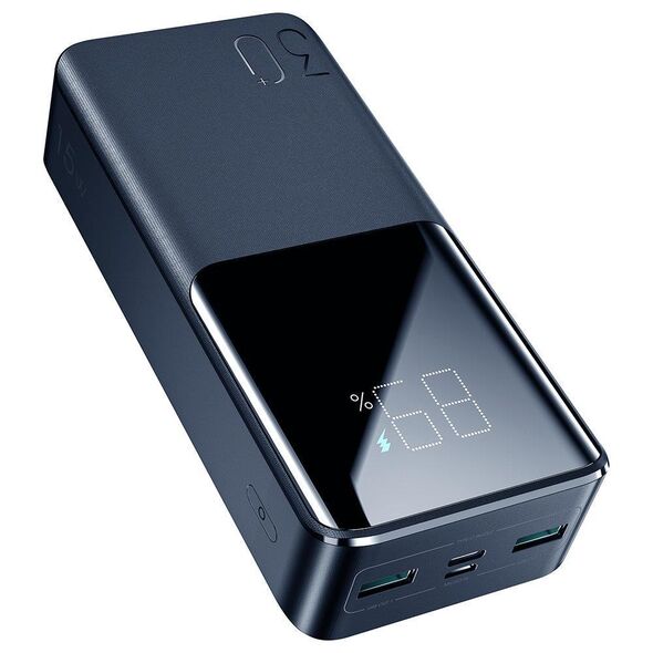 JoyRoom JoyRoom - Power Bank (JR-T015) - 2x USB, Type-C, Micro-USB, with Large Digital Display, 15W, 30000mAh - Black 6941237185167 έως 12 άτοκες Δόσεις