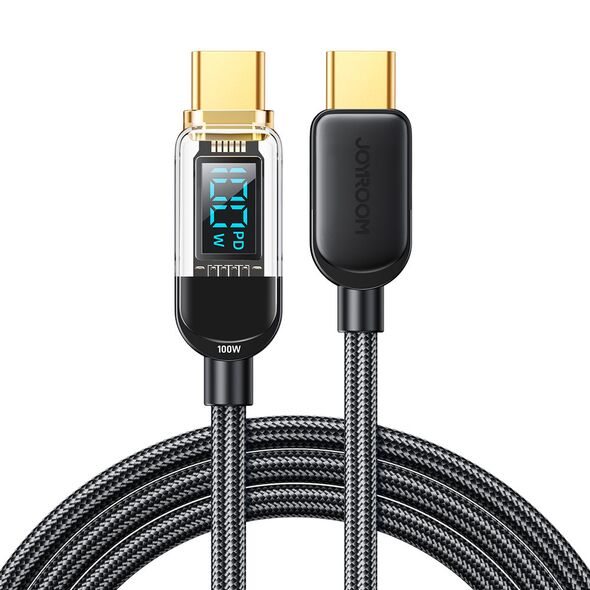 JoyRoom JoyRoom - Data Cable (S-CC100A4) - Type-C to Type-C, Digital Display, Fast Charging 100W, 480Mbps, 1.2m - Black 6956116731137 έως 12 άτοκες Δόσεις