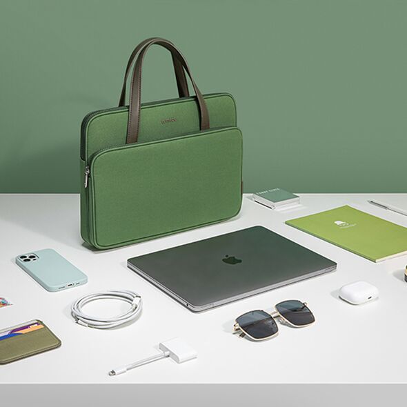 Tomtoc Tomtoc - Laptop Handbag (A11D3T1) - with 4 Compartment and Corner Armor, 14″ - Green 6971937063991 έως 12 άτοκες Δόσεις