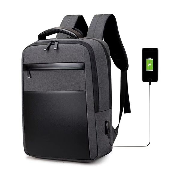 Laptop backpack No brand BP-12, 15.6", Γκρί - 45302 έως 12 άτοκες Δόσεις