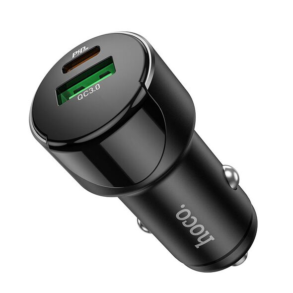 HOCO - Z46A car charger Type C + USB QC3.0 Power Delivery 20W sapphire Blue HOC-Z46A-BL 63852 έως 12 άτοκες Δόσεις