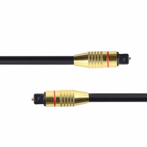 Optical audio cable DeTech, Toslink, 5.0m, Black - 18361