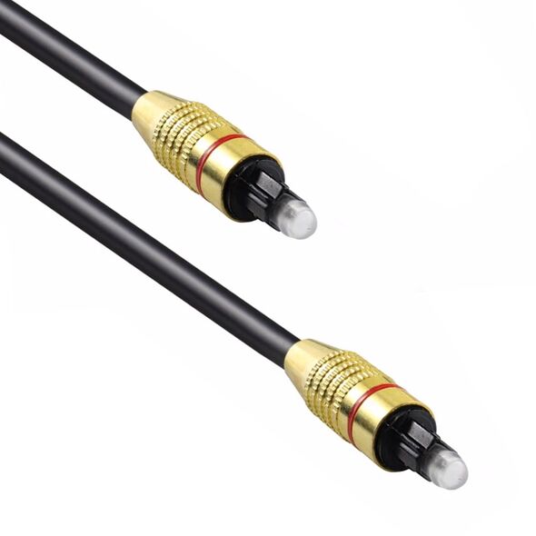 Optical audio cable DeTech, Toslink, 3.0m, Black - 18360