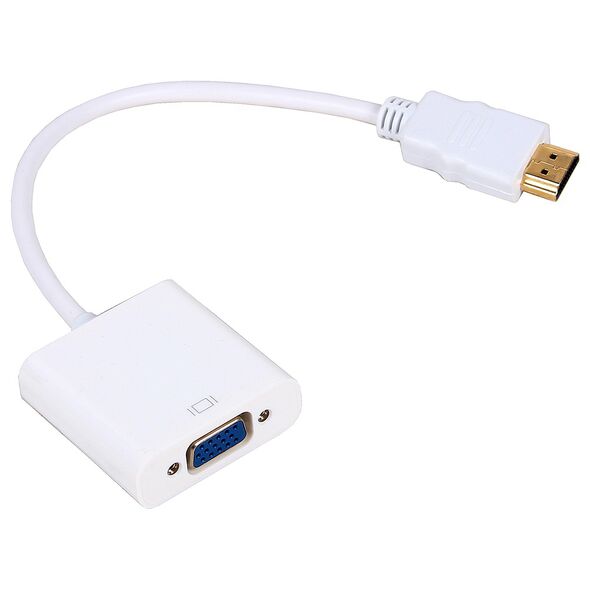 Μετατροπέας HDMI M - VGA F 0.15m, No brand, Λευκό - 18153