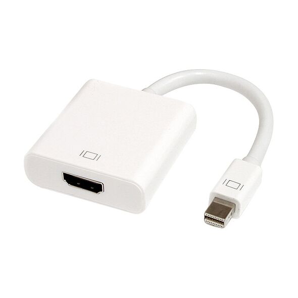 Μετατροπέας Mini DP M - HDMI F 10cm, DeTech, Λευκό - 18154