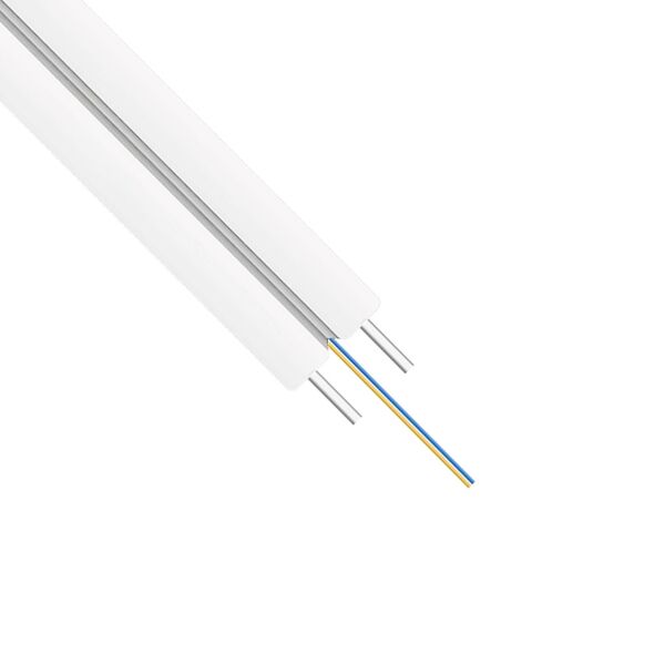 Fiber optic cable DeTech, FTTH, 2 cores, Indoor, 2000m, White - 18416