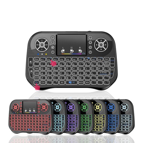 Mini keyboard No brand I10, USB 2.4GHz, Bluetooth, Touchpad, Black - 13056 έως 12 άτοκες Δόσεις