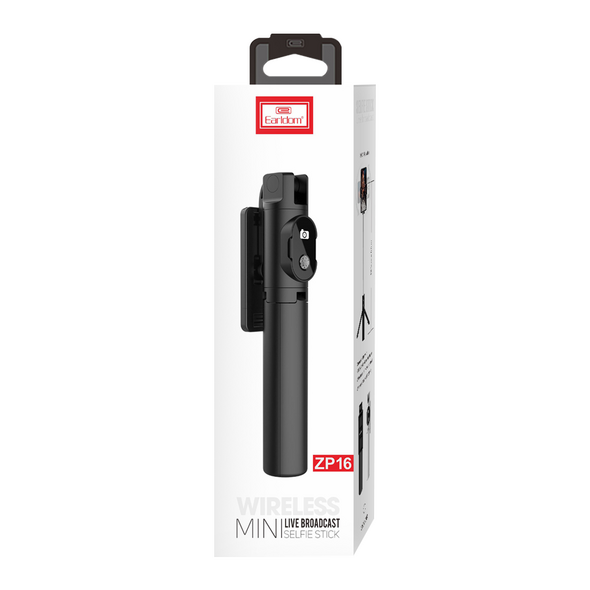 Selfie stick Earldom ET-ZP16, Bluetooth, 67cm, Μαυρο - 40231