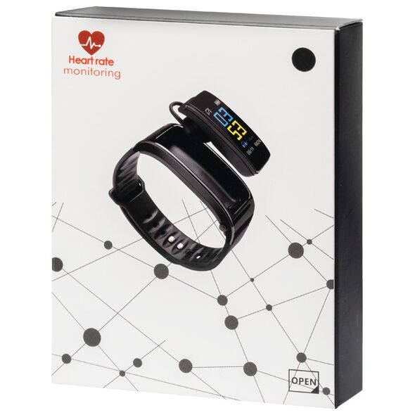 Smart bracelet No brand Y3 Plus, 22mm, Bluetooth handsfree, IP52, Μαυρο - 73046