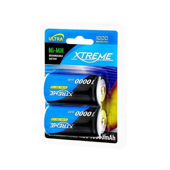 XTREME NiMH R20 (D) 10000mAh Επαναφορτιζόμενες Μπαταρίες DM-82-604 έως 12 άτοκες Δόσεις