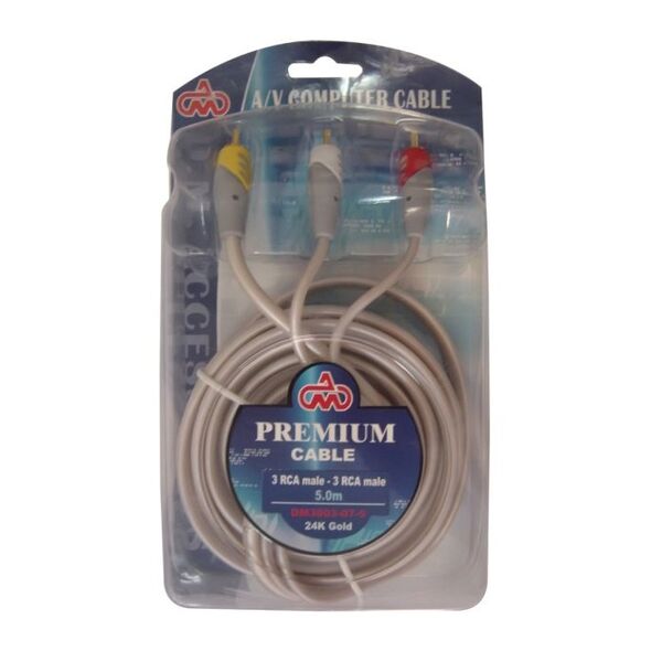 DM PRO DM καλώδιο 3x RCA M/M 5m DM3003-07-5 έως 12 άτοκες Δόσεις