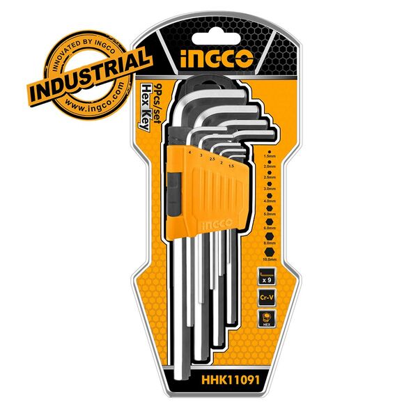 Ingco σετ Κλειδιά Άλλεν 1.5-10mm Hhk11091 έως 12 Άτοκες Δόσεις