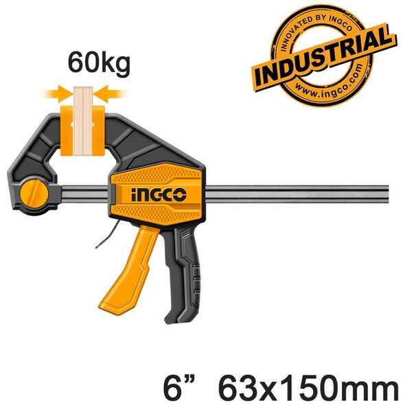 Ingco Σφιγκτήρας Μαραγκών Αυτόματος 6inch Hqbc01601 έως 12 Άτοκες Δόσεις