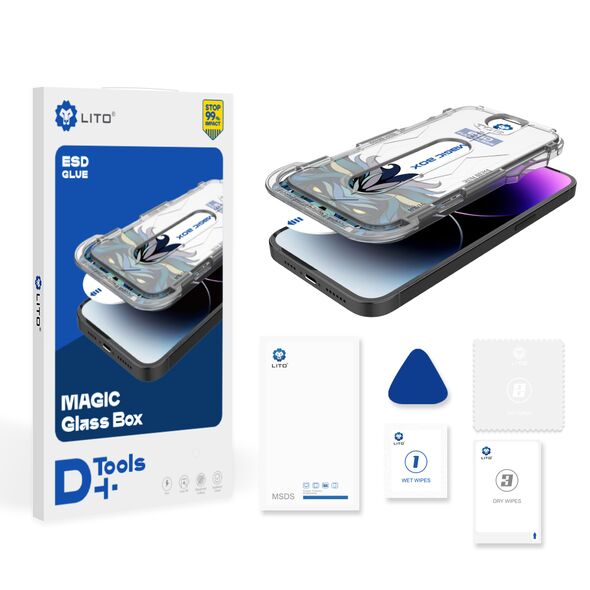 Lito Folie pentru iPhone 15 Plus - Lito Magic Glass Box D+ Tools - Clear 5949419069893 έως 12 άτοκες Δόσεις