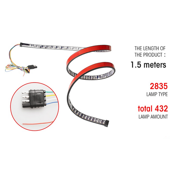 Εύκαμπτη Ταινία LED Πορείας, Φρένων και Φλας για Φορτηγάκι με 432 LED 12V