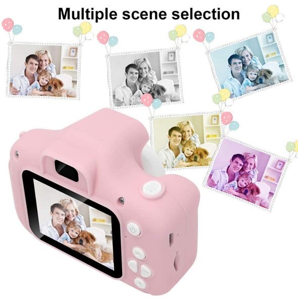 Μίνι Ψηφιακή Παιδική Φωτογραφική Μηχανή με Ελληνικό Μενού Ροζ