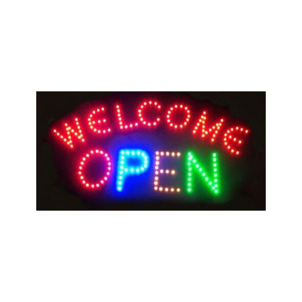 Φωτιζόμενη Πινακίδα Led με Κίνηση - WELCOME OPEN